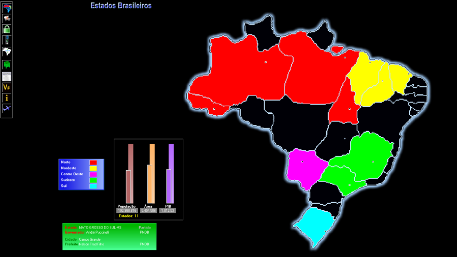 Vis�o da tela principal